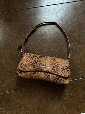 Steve Madden Leopard-Print Shoulder Bag in Brown and Black